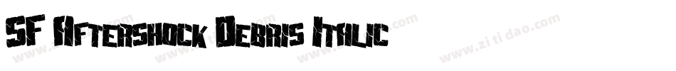 SF Aftershock Debris Italic字体转换